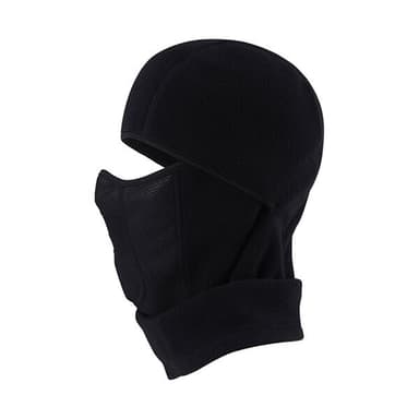 Balaclava / Skimaske med vindtett fleece - Svart