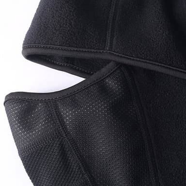Balaclava / Skimaske med vindtett fleece - Svart