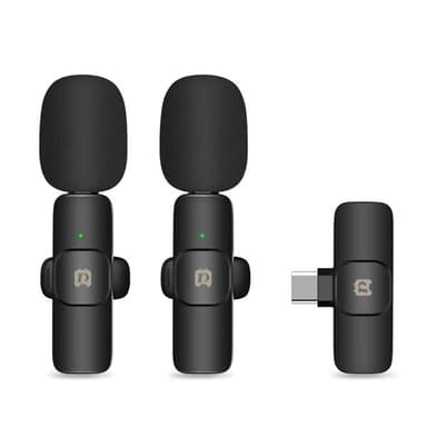 Puluz trådløse lavaliermikrofoner med USB-C-mottaker