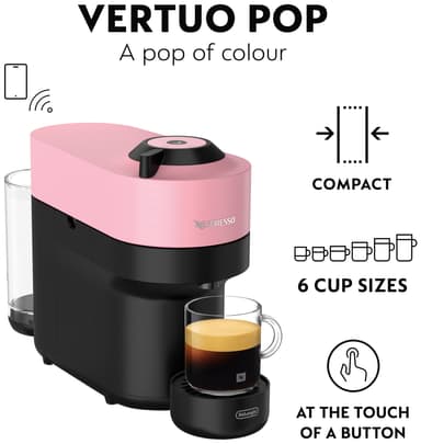 Nespresso Vertuo Pop kaffemaskin av DeLonghi ENV90.P (Candy pink)