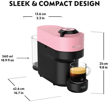 Nespresso Vertuo Pop kaffemaskin av DeLonghi ENV90.P (Candy pink)