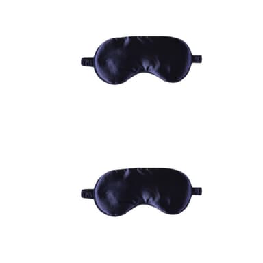 2-pack silke sovemaske for reiser, myk øyemaske for å sove Mørke blå