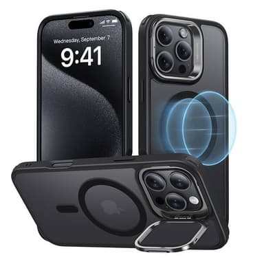 Hybrid-deksel (HaloLock) ESR med stativ for iPhone 16 Pro Max (svart)