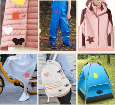 Selvklebende lapp for klutreparasjon Nylon Svart 5-ark