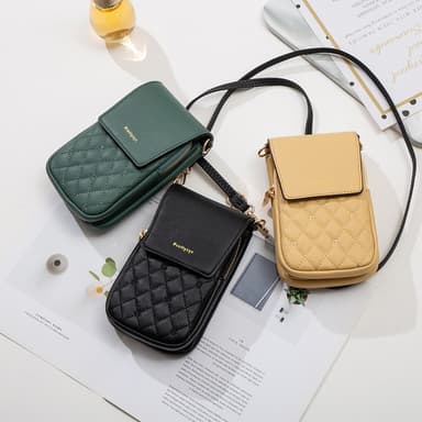 Crossbody telefonveske, skulderveske, håndveske Sort