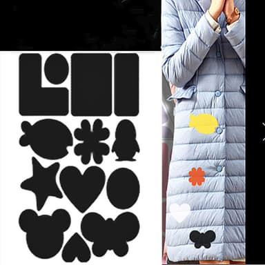 Selvklebende lapp for klutreparasjon Nylon Svart 5-ark