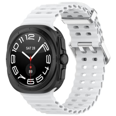 Silikonklokkerem for Samsung Watch Ultra 47mm Hvit