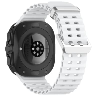 Silikonklokkerem for Samsung Watch Ultra 47mm Hvit