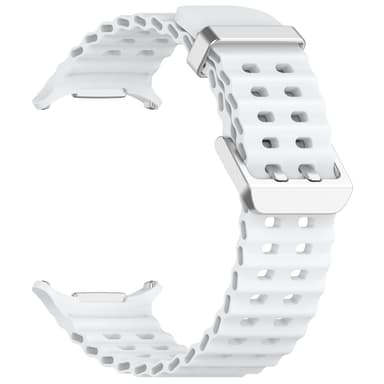 Silikonklokkerem for Samsung Watch Ultra 47mm Hvit