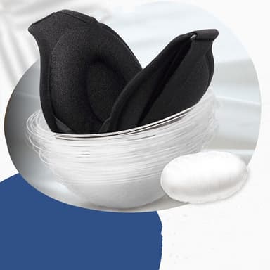 Komfortabel sovemaske / øyemaske Sort