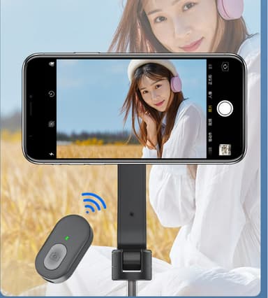 Bærbar trådløs Bluetooth Selfie Stick WS-22005 Sort