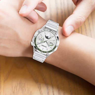 22 mm stålklokkerem, for Samsung, Huawei Sølv