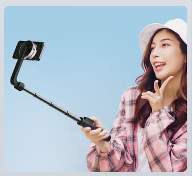 Bærbar trådløs Bluetooth Selfie Stick WS-22005 Sort
