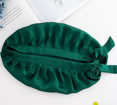 16 Momme Mulberry Silk Sovehette Grønn