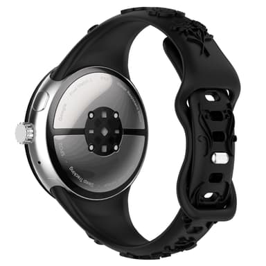 Google Pixel Watch 1.2 Gen mønstret silikonbånd Sort