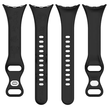 Google Pixel Watch 1.2 Gen mønstret silikonbånd Sort