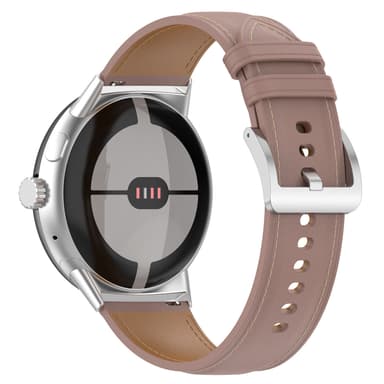 Klokkerem i ekte skinn 20 mm for Google Pixel Watch 1/2 Mørk rosa