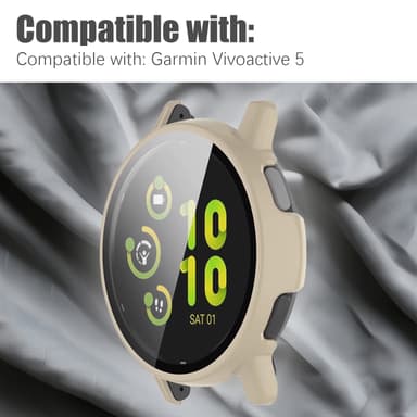 Deksel med skjermbeskytter til Garmin Vivoactive 5 Hvit