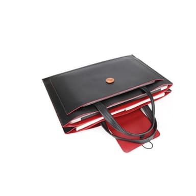 Laptopveske Universal Passer for 14-tommers bærbare datamaskiner Svart+rød