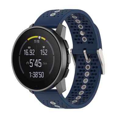 Fargerik klokkerem 22MM for Suunto Race S Watch Blå + grå