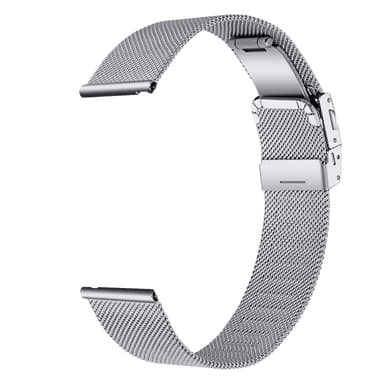 Klokkerem i rustfritt stål til Huawei Watch 2/Garmin Vivoactive 3, 20 mm Sølv