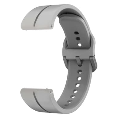 Klokkereim 20 mm i silikon Grå 20 mm