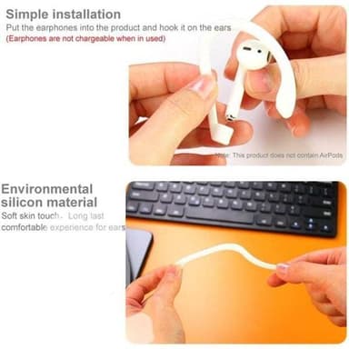 Ørebøyler for AirPods Hvit