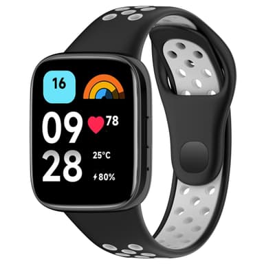 Erstatningsklokkerem, for Xiaomi Redmi Watch 3 Active/Redmi Watch 3 Lite/Redmi Watch 3 Youth Sort