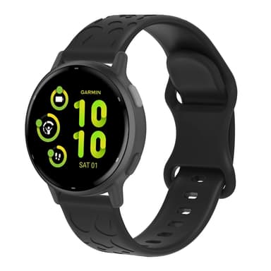 22 mm silikonklokkerem, Samsung Gear S3 Classic, Huawei Watch 3, Ticwatch Sort