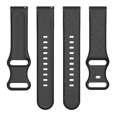 22 mm silikonklokkerem, Samsung Gear S3 Classic, Huawei Watch 3, Ticwatch Sort