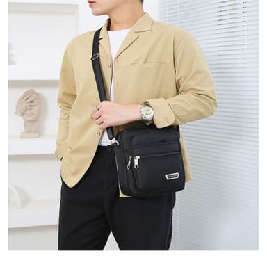 Nylon Crossbody-veske for menn Seks glidelåser