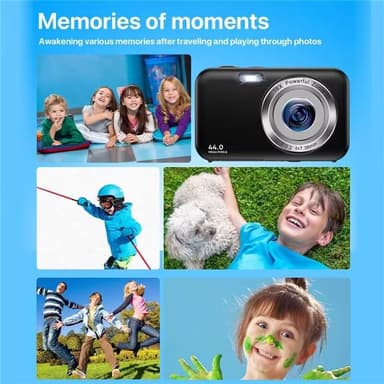 Digitalkamera med 1080P, 44MP, 16 x zoom, 2,4 tommers skjerm Lilla