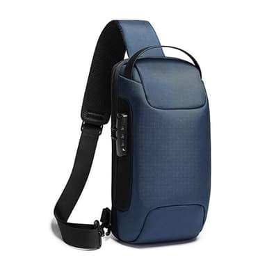 Crossbody-veske med vannavvisende stoff Blå