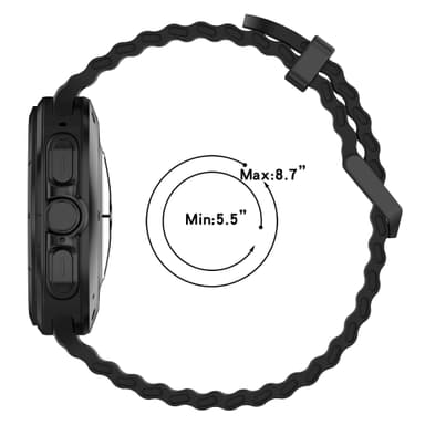 Silikonklokkerem for Samsung Watch Ultra 47mm Sort