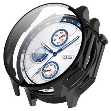 Integrert etui og skjermbeskytter for Oppo Watch Sort