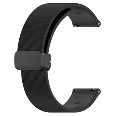 Magnetisk klokkebånd for 20 mm Garmin/Huawei/Samsung Galaxy Watch Sort