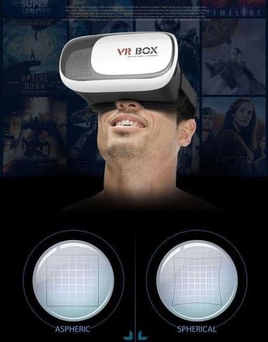 VR BOX 2.0 3D-briller med Bluetooth og fjernkontroll - 3,5-6"" skjerm