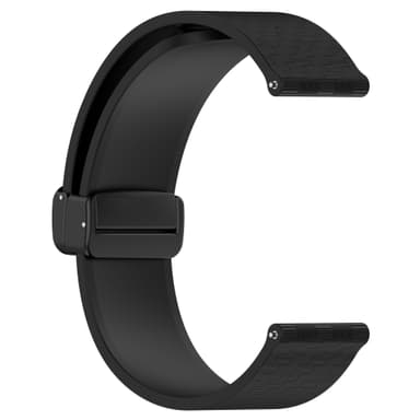 Magnetisk klokkebånd for 20 mm Garmin/Huawei/Samsung Galaxy Watch Sort