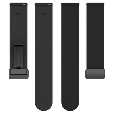 Magnetisk klokkebånd for 20 mm Garmin/Huawei/Samsung Galaxy Watch Sort