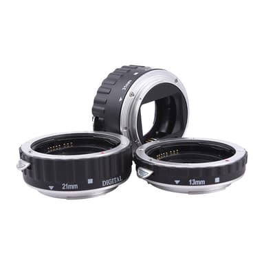 Makroobjektiv for Canon EOS DSLR-kameraer 21 mm 31 mm 13 mm, 3-pakning Sølv