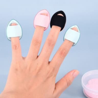 Finger Puff mini sminkesvamper 5-pakning Sort