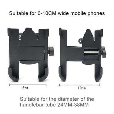 Mobiltelefonholder i aluminium for motorsykkel - for enheter på 6-10 cm