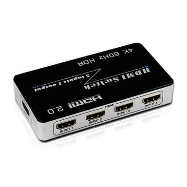 HDMI-svitsj 5 i 1 ut 4K   60Hz Sort