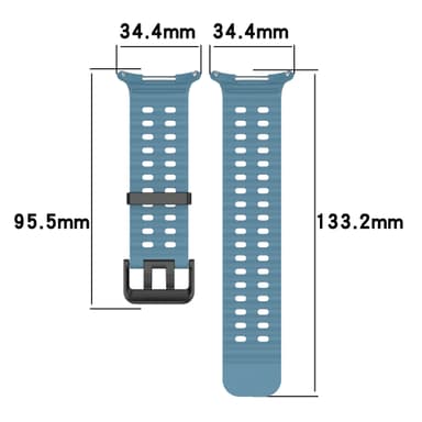 Silikonklokkerem for Samsung Watch Ultra 47mm Lyse blå