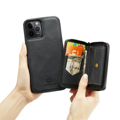 Magnetisk lommebokveske med kortholder for iPhone 15-serien iPhone 15 Pro