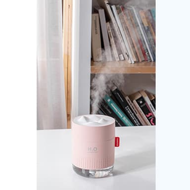 500ml luftfukter med stille drift, automatisk avstenging Rosa