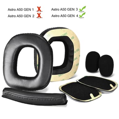 Erstatningsøreputer og pannebånd for Astro A50 Gen 3/4