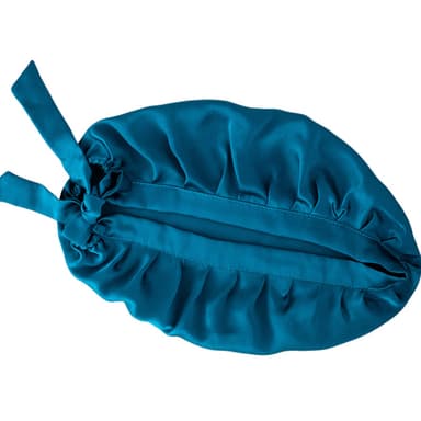 16 Momme Mulberry Silk Sovehette Blå