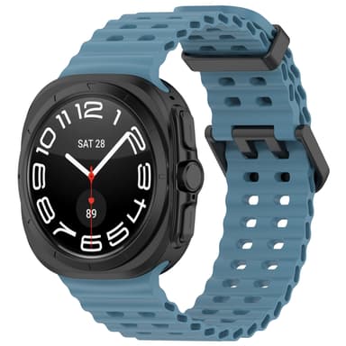 Silikonklokkerem for Samsung Watch Ultra 47mm Lyse blå