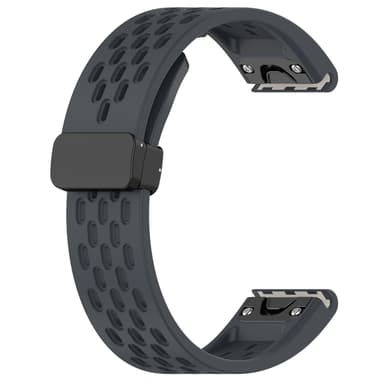 22 mm silikonstropp for Garmin Epix Pro 47 mm/Fenix 7/Fenix 7 Pro Mørk grå
